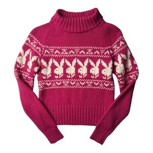 Playboy Monogram Pink Sweater